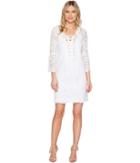 Kensie Femme Lace Dress Ks5k7571 (white) Women's Dress