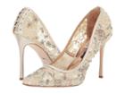 Badgley Mischka Veronica (ivory Satin/lace/mesh) High Heels