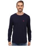 U.s. Polo Assn. Long Sleeve Crew Neck T-shirt (classic Navy) Men's T Shirt