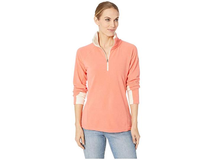 Columbia Glacialtm Iv 1/2 Zip (melonade/light Bisque) Women's Clothing