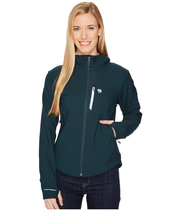 Mountain Hardwear Skypoint Hooded Jacket (blue Spruce) Women's Coat