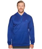 Adidas Big Tall Team Issue Fleece Pullover (collegiate Royal Melange/collegiate Royal) Men's Clothing