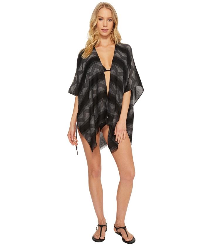 Calvin Klein Chevron Beach Cover-up (black) Women's Swimwear