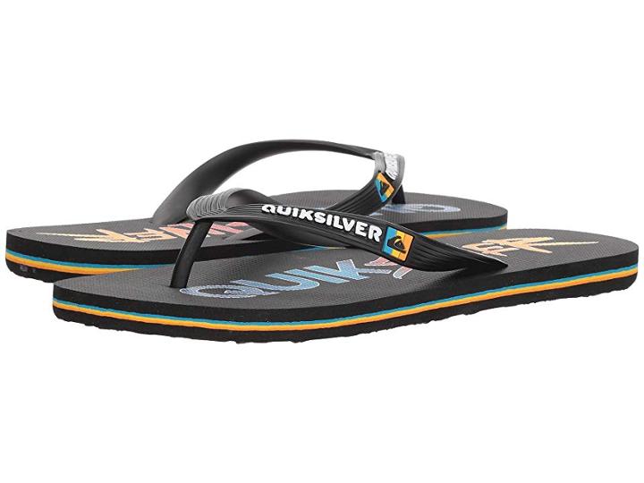 Quiksilver Molokai Wordmark (black/red/blue 1) Men's Toe Open Shoes