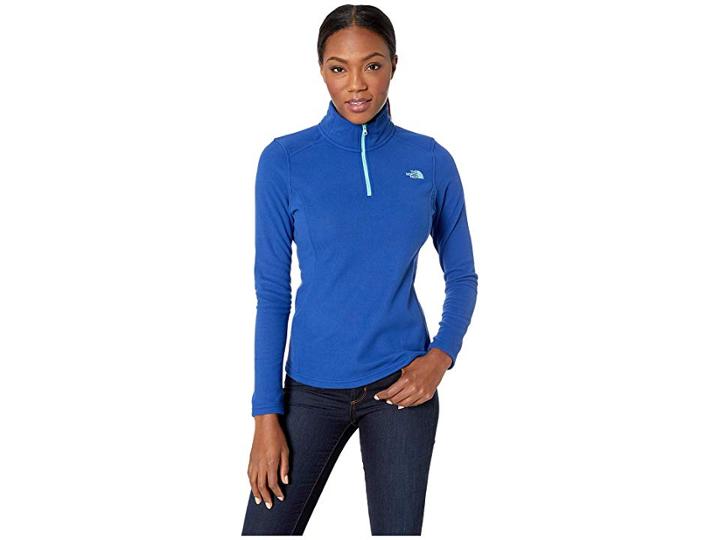 The North Face Glacier 1/4 Zip Fleece Top (sodalite Blue) Women's Fleece