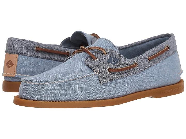 Sperry A/o 2-eye Chambray (blue/navy) Men's Lace Up Casual Shoes
