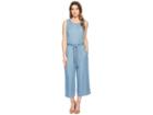 Two By Vince Camuto Sleeveless Tencel Stripe Belted Jumpsuit (indigo Stone) Women's Jumpsuit & Rompers One Piece