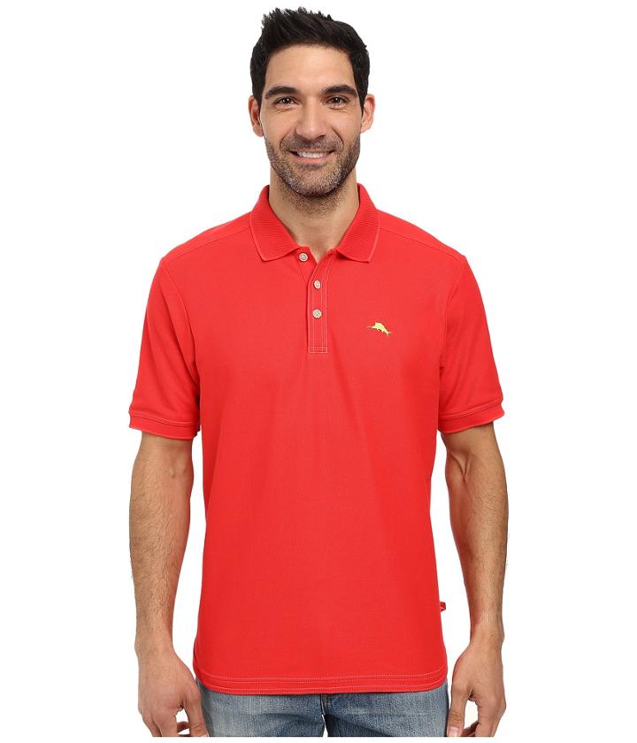 Tommy Bahama The Emfielder Polo Shirt (red Cherry) Men's Short Sleeve Pullover