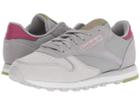 Reebok Lifestyle Classic Leather (tin Grey/skull Grey/twisted Berry/white/green) Women's Classic Shoes