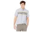 Original Penguin Short Sleeve Printed Chambray (faded Denim) Men's Short Sleeve Button Up