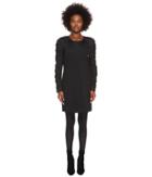 Sportmax Gap Long Sleeve Jersey Nylon Sleeves Dress (black) Women's Dress