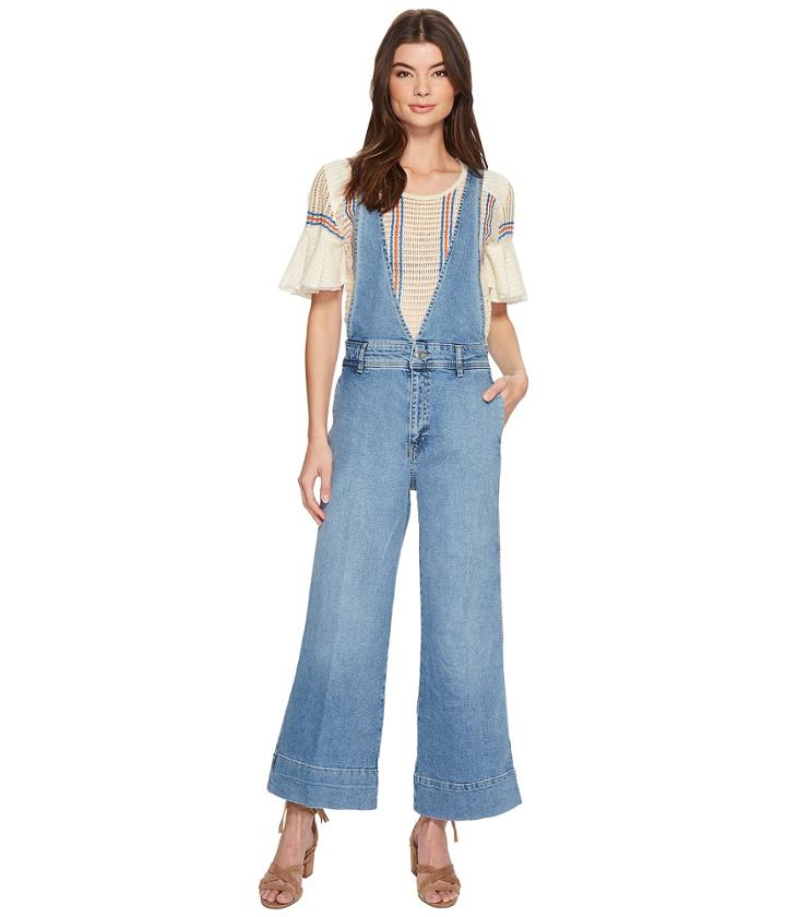 Free People A Line Overalls (light Denim) Women's Overalls One Piece