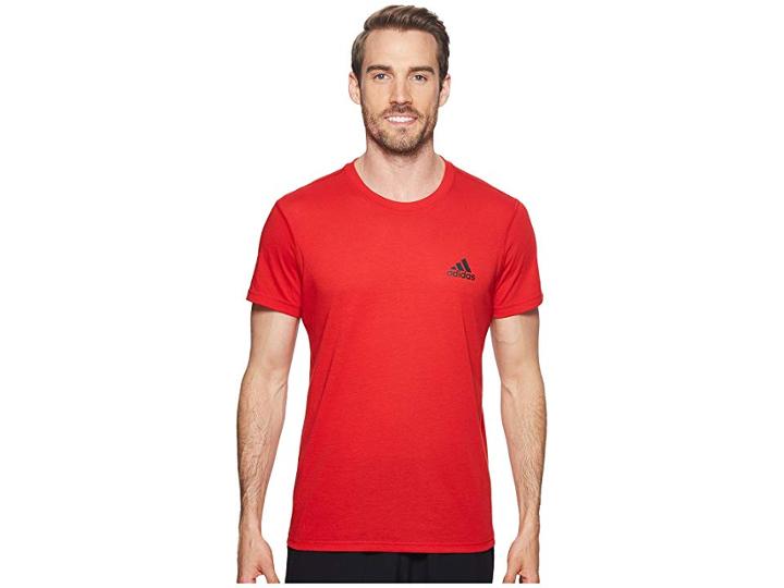 Adidas Ultimate Crew Short Sleeve Tee (scarlet) Men's T Shirt