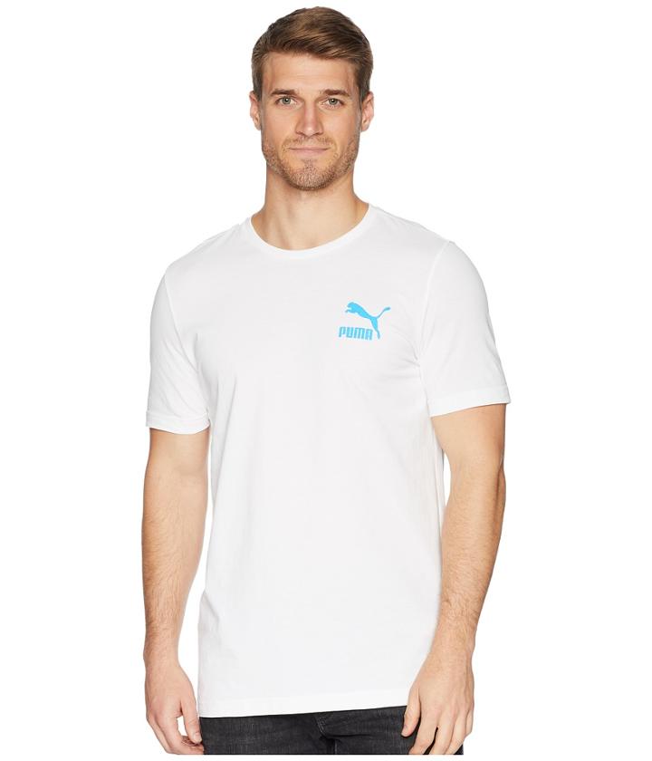 Puma Summer Tropical Logofill Tee (puma White) Men's T Shirt