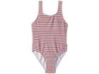 Seafolly Kids Marrakesh Sunset 80s Stripe Tank Top One Piece (big Kids) (indigo Stripe) Girl's Swimwear