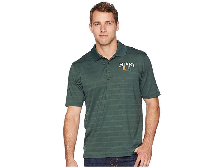 Champion College Miami Hurricanes Solid Polo (dark Green) Men's Clothing
