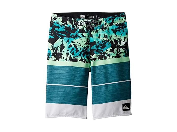 Quiksilver Kids Slab Island Boardshorts (big Kids) (atlantic Deep) Boy's Swimwear