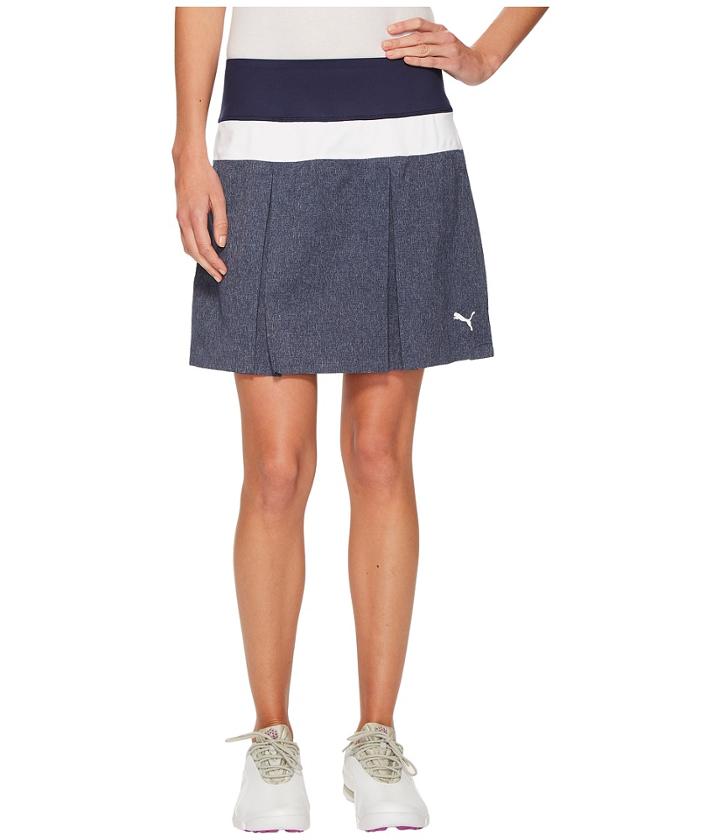 Puma Golf Pwrshape Pleated Skirt (peacoat) Women's Skirt