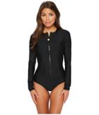 Next By Athena Good Karma Malibu Zip One-piece (black) Women's Swimsuits One Piece