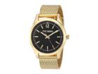 Steve Madden Dial Mesh Band Watch (black/gold) Watches
