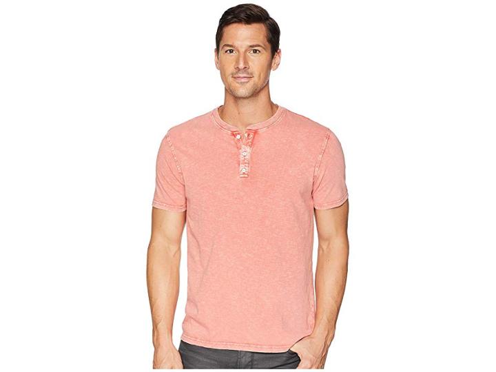 Lucky Brand Sugar Magic Henley Shirt (red) Men's Clothing