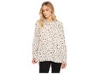 Ellen Tracy Boyfriend Shirt (etched Cheetah-cream) Women's Clothing