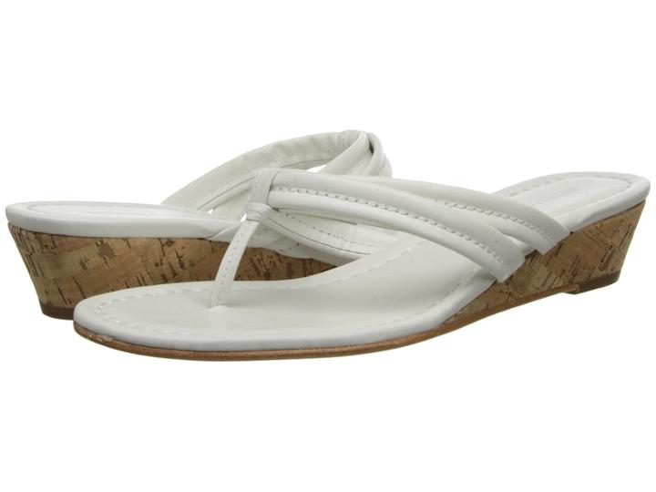 Bernardo Miami Wedge (white Calf/white Calf) Women's Wedge Shoes