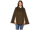 Lauren Ralph Lauren Pleat Back Military Cape (olive) Women's Clothing