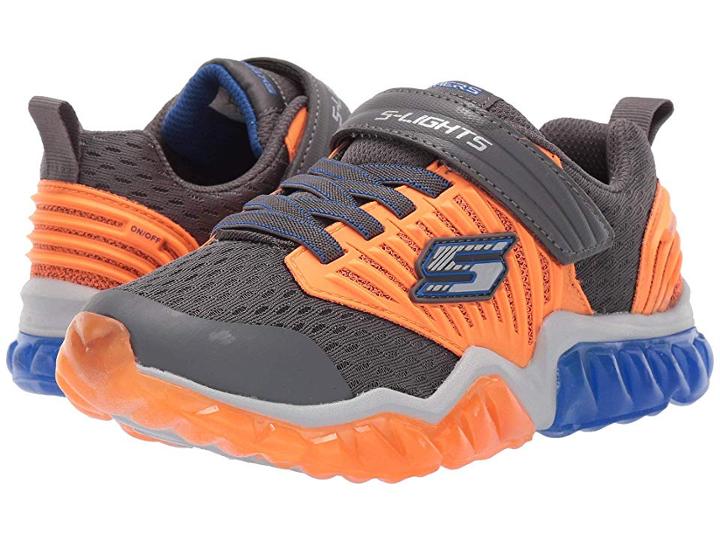 Skechers Kids Rapid Flash 90720l Lights (little Kid/big Kid) (charcoal) Boy's Shoes