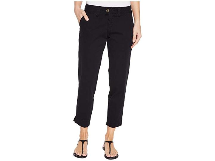 Jag Jeans Creston Ankle Crop In Bay Twill (black) Women's Casual Pants