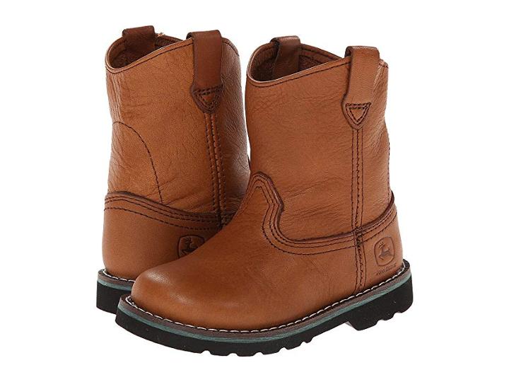 John Deere Kids Unlined Pull-on (toddler) (brown) Cowboy Boots