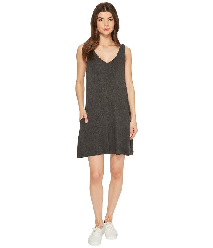 Rvca Chances Dress (charcoal Heather) Women's Dress