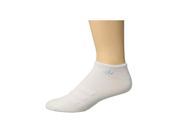 Adidas Originals Originals Terry 3-stripe No Show Sock 3-pack (white/clear Grey) Men's No Show Socks Shoes