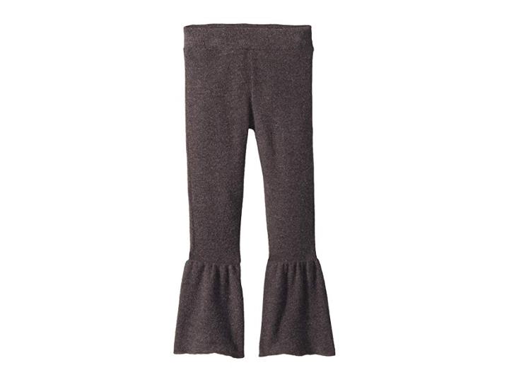 Chaser Kids Extra Soft Peplum Flare Pants (toddler/little Kids) (vintage Black) Girl's Casual Pants