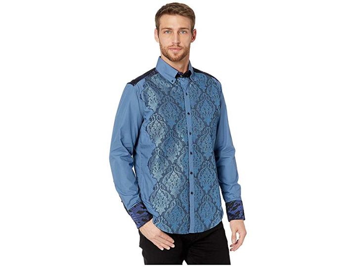 Robert Graham Limited Edition The Gladiator Classic Fit Sports Shirt (blue) Men's Clothing