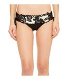 Isabella Rose Queen Of Hearts Lace-up Maui Bikini Bottom (black/white) Women's Swimwear