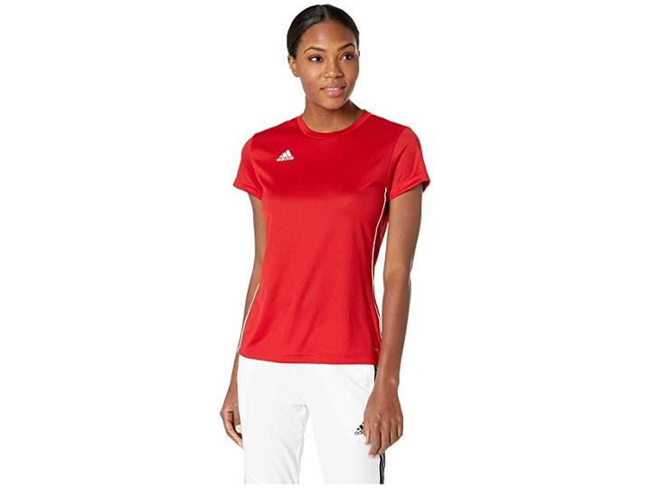 Adidas Core18 Jersey (power Red/white) Women's Clothing