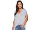 Lucky Brand Sandwash Pleated Top (sleet) Women's Clothing