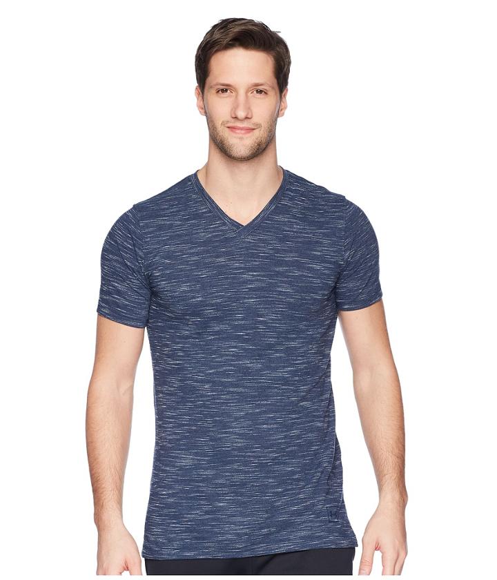 Under Armour Sportstyle Core V-neck Tee (academy/white/academy) Men's T Shirt