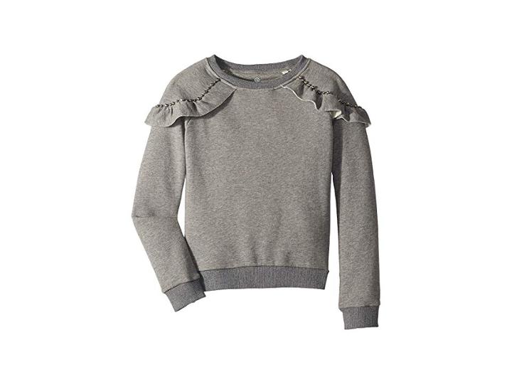 Ag Adriano Goldschmied Kids Gwen Crew Neck Sweatshirt (big Kids) (medium Grey Heather) Girl's Sweatshirt