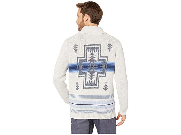 Tommy Bahama Tommy Bahama Pendleton(r) Aloha Harding Shawl Cardigan (cloud Heather) Men's Sweater