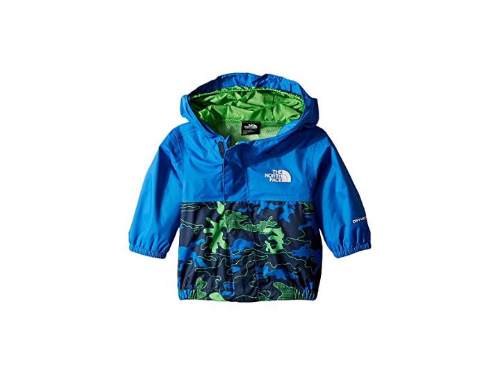 The North Face Kids Tailout Rain Jacket (infant) (cosmic Blue Griddy/woodland Camo Print) Kid's Jacket