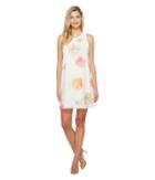Calvin Klein Floral Trapiz Dress Cd7hc39d (ember Multi) Women's Dress