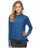 New Balance In Transit Pullover (electric Blue Heather) Women's Sweatshirt