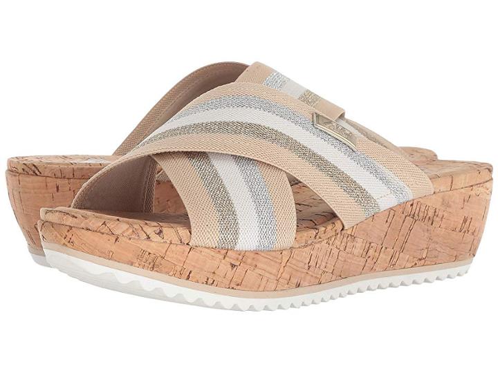 Anne Klein Felisha (light Natural Multi/light Fabric) Women's Wedge Shoes