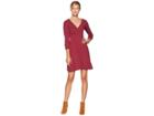 Mod-o-doc Cotton Modal Spandex Jersey Surplice Front Dress With Flounce Hem (cranberry) Women's Dress