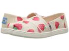Toms Kids Alpargata (little Kid/big Kid) (birch Strawberries/cream) Girl's Shoes