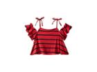 Maddie By Maddie Ziegler Tie Shoulder Top With Stripes (big Kids) (red/navy) Girl's Clothing