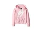 Nike Kids Futura Full Zip Hoodie (toddler) (pink Heather) Girl's Sweatshirt