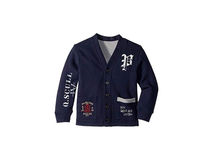 Polo Ralph Lauren Kids Reversible Fleece Cardigan (toddler) (rl Navy) Boy's Sweater